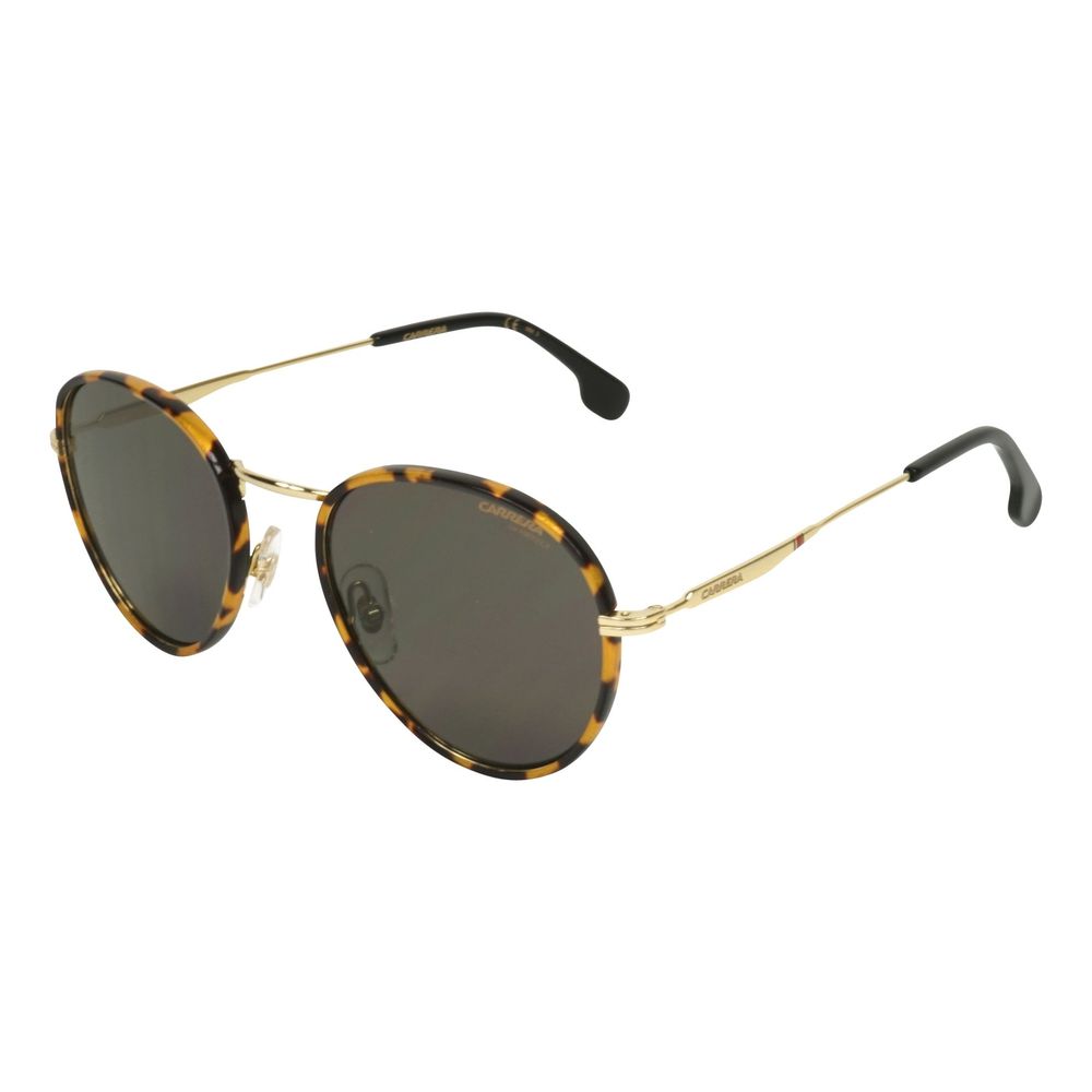 Carrera Gold Acetate Sunglasses – Unisex Havana Frame with Brown Gradient Lenses, 52mm