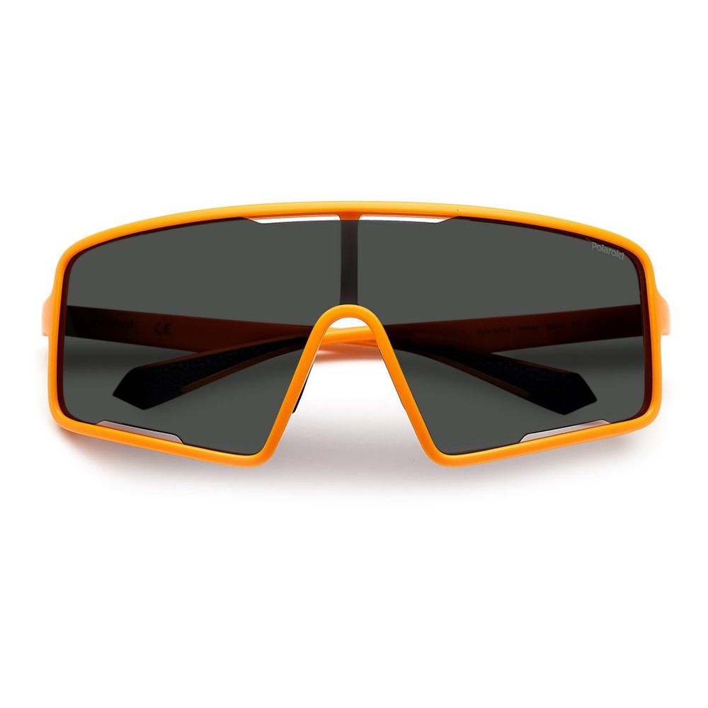 Polaroid Men's Sport Sunglasses – Orange Plastic Frame with Polarized Lenses, 99mm