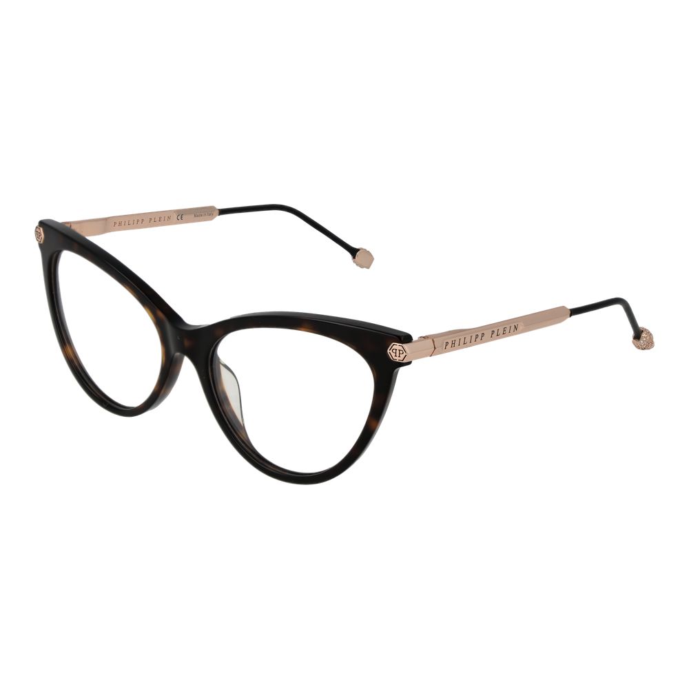 Philipp Plein Women’s Optical Glasses – Brown Cat Eye Frame, 54mm