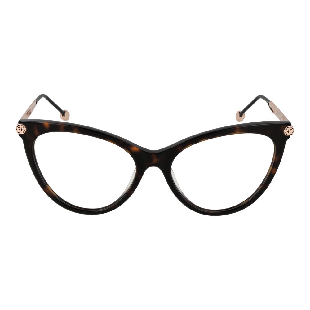 Philipp Plein Women’s Optical Glasses – Brown Cat Eye Frame, 54mm