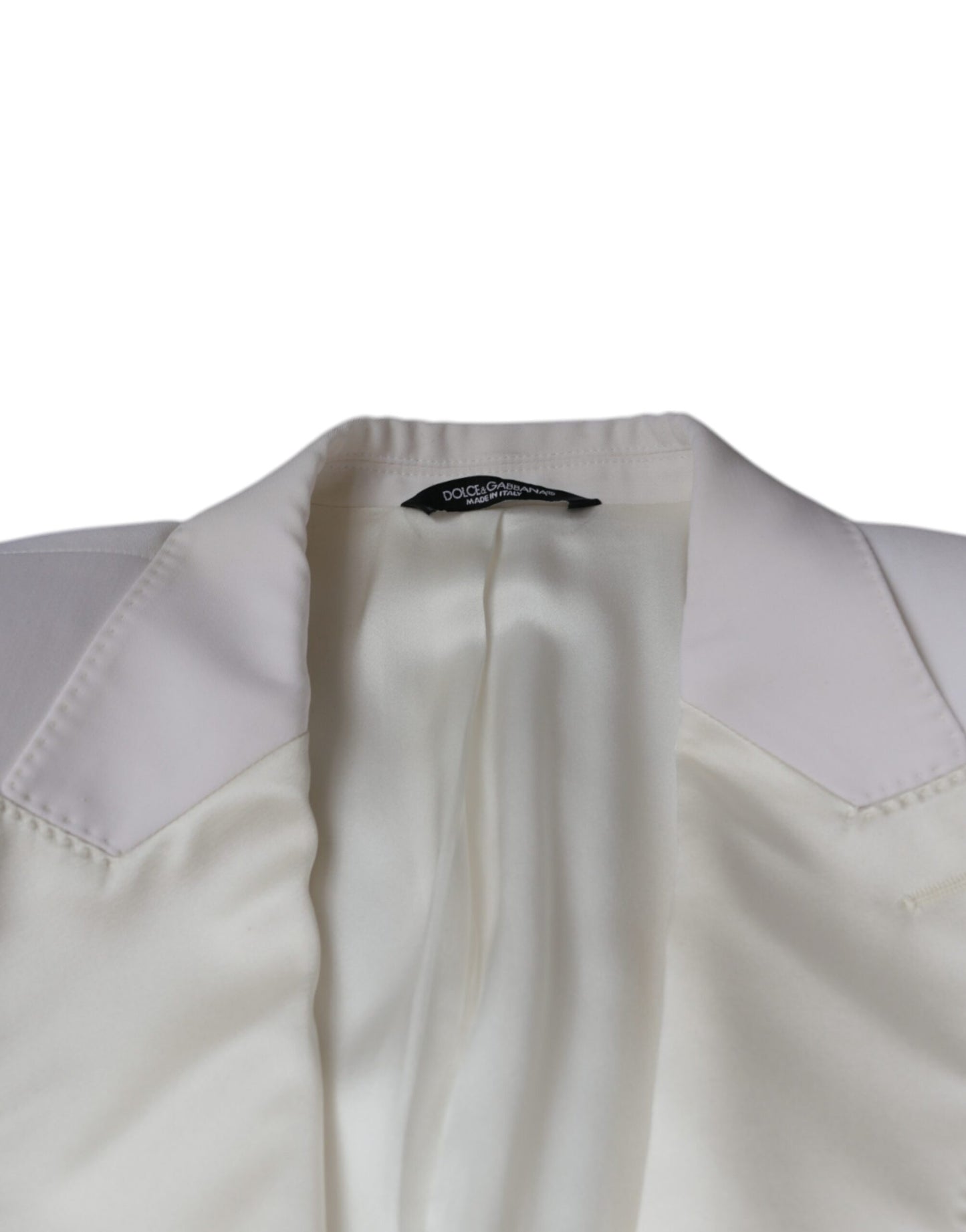 Off White Wool Single Breasted Dress Blazer - The Luxe Alliance