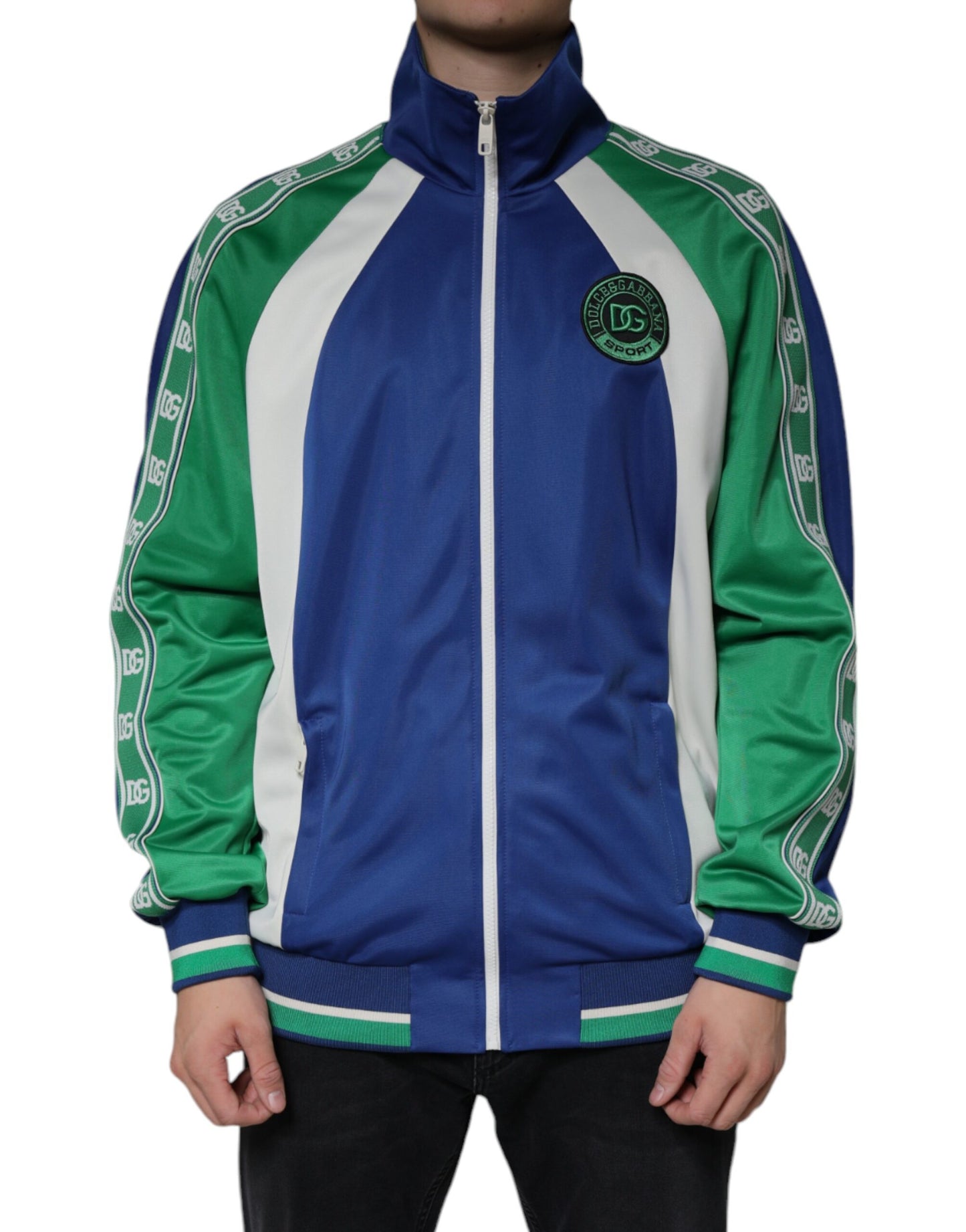- Multicolor Polyester Full Zip Bomber Jacket