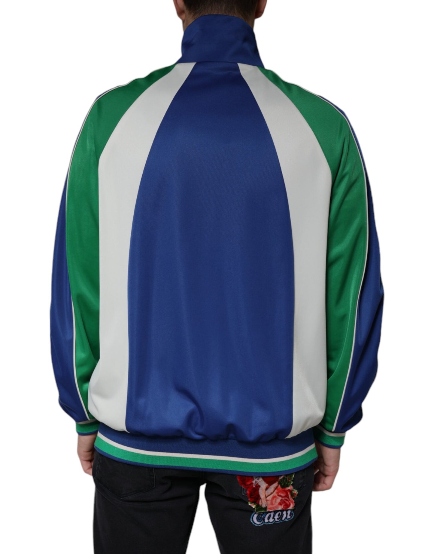 - Multicolor Polyester Full Zip Bomber Jacket