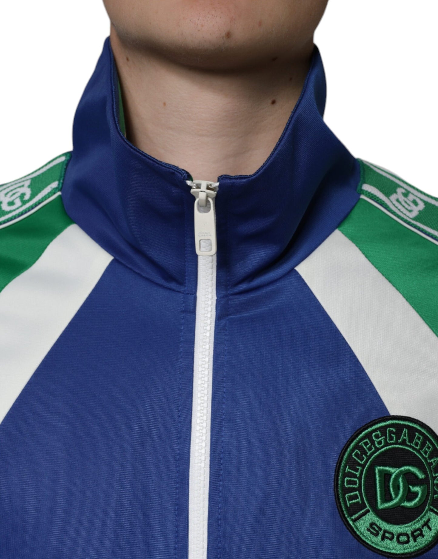 - Multicolor Polyester Full Zip Bomber Jacket