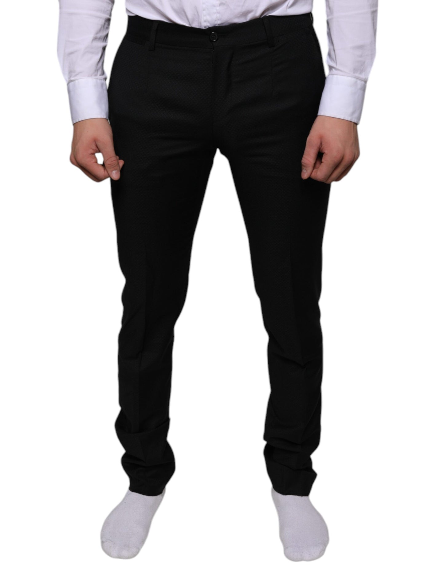 - Black Wool Skinny Dress Formal Pants
