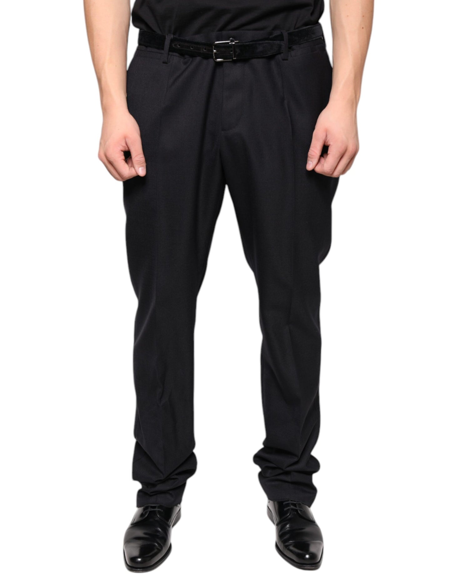 - Black Wool Skinny Dress Formal Pants