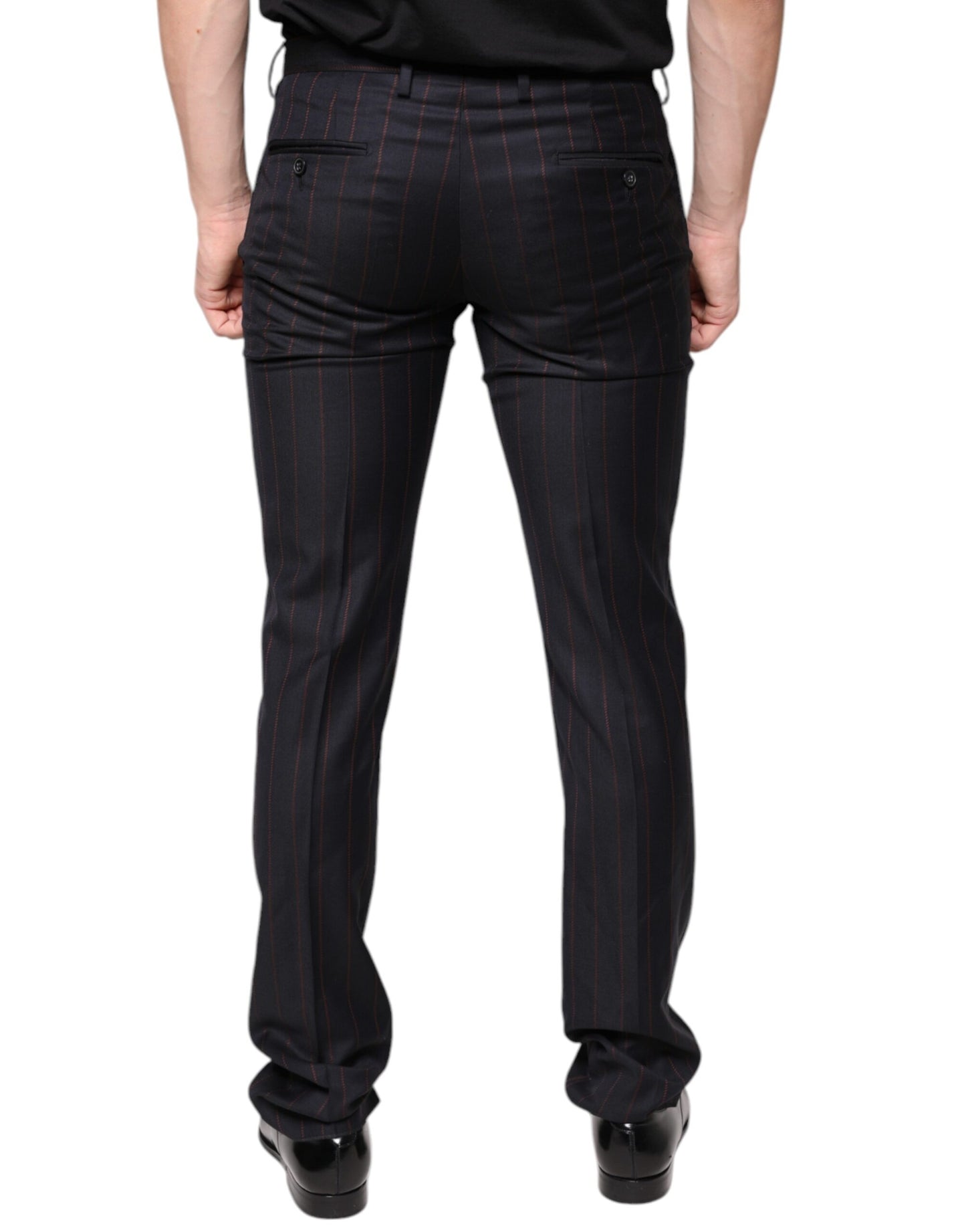 - Black Stripes Skinny Men Dress Pants