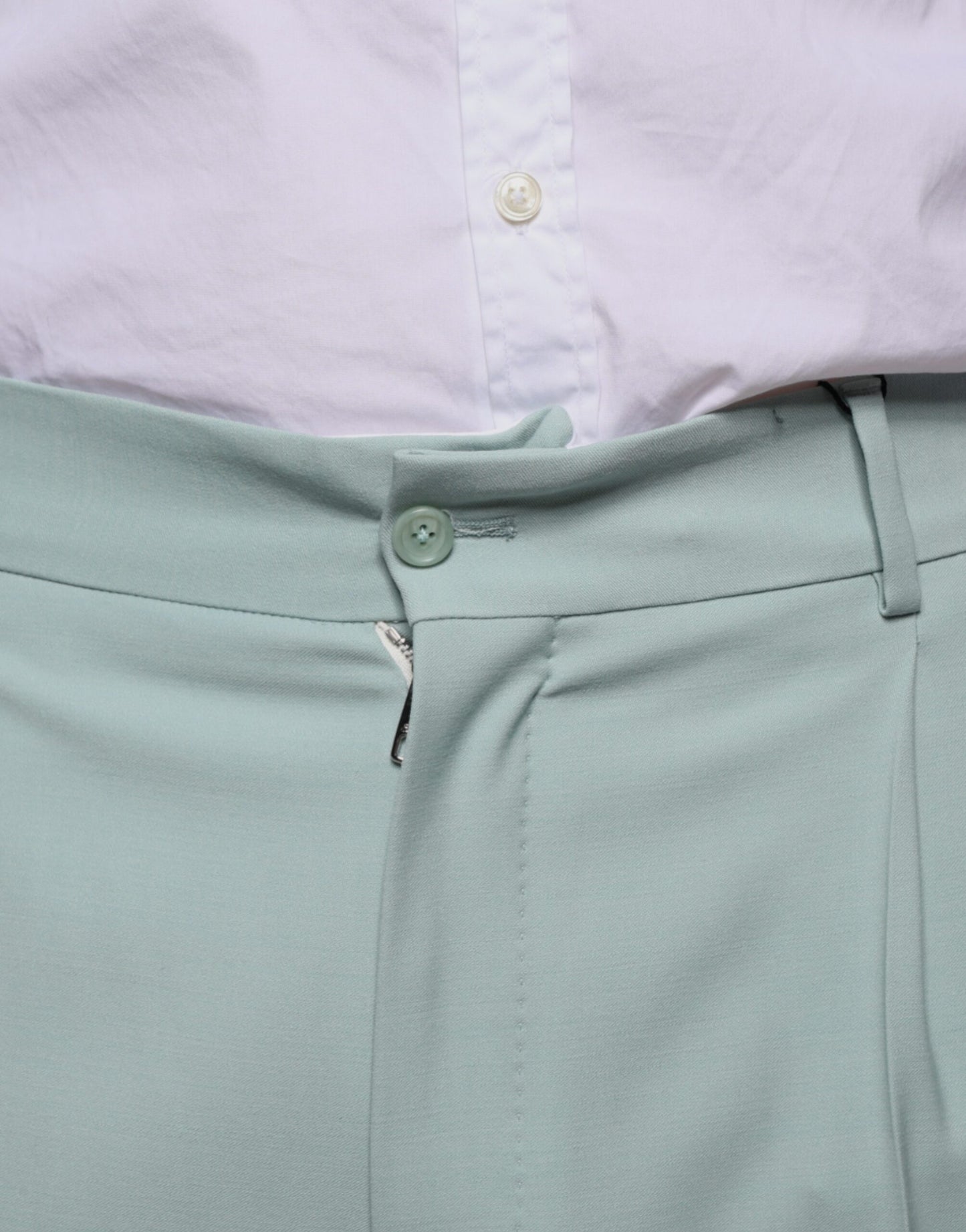 - Mint Green Cotton Dress Pants