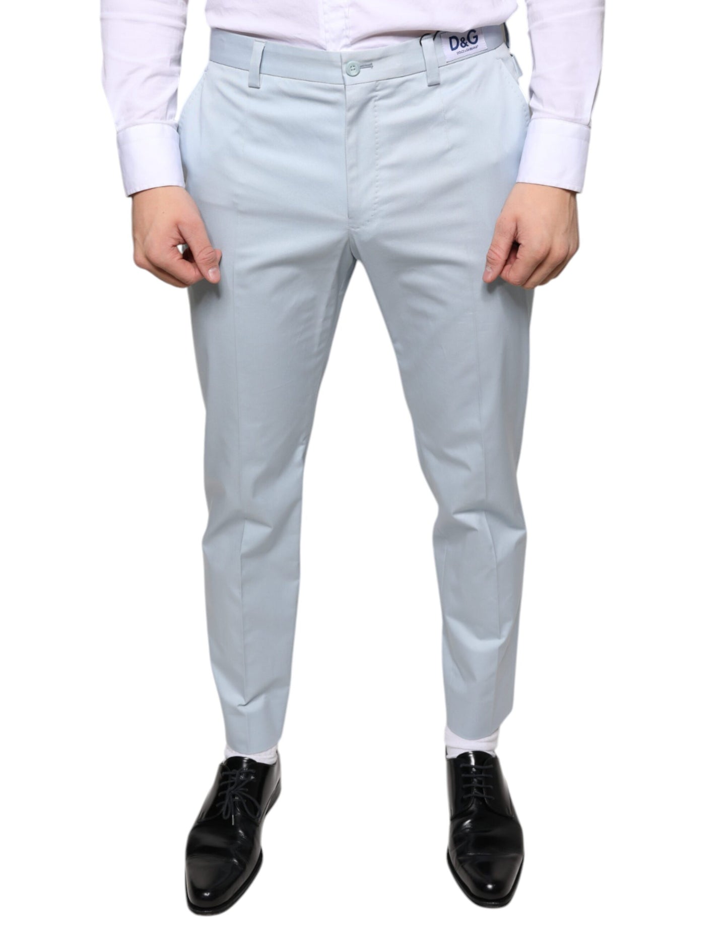 - Light Blue Cotton Dress Pants