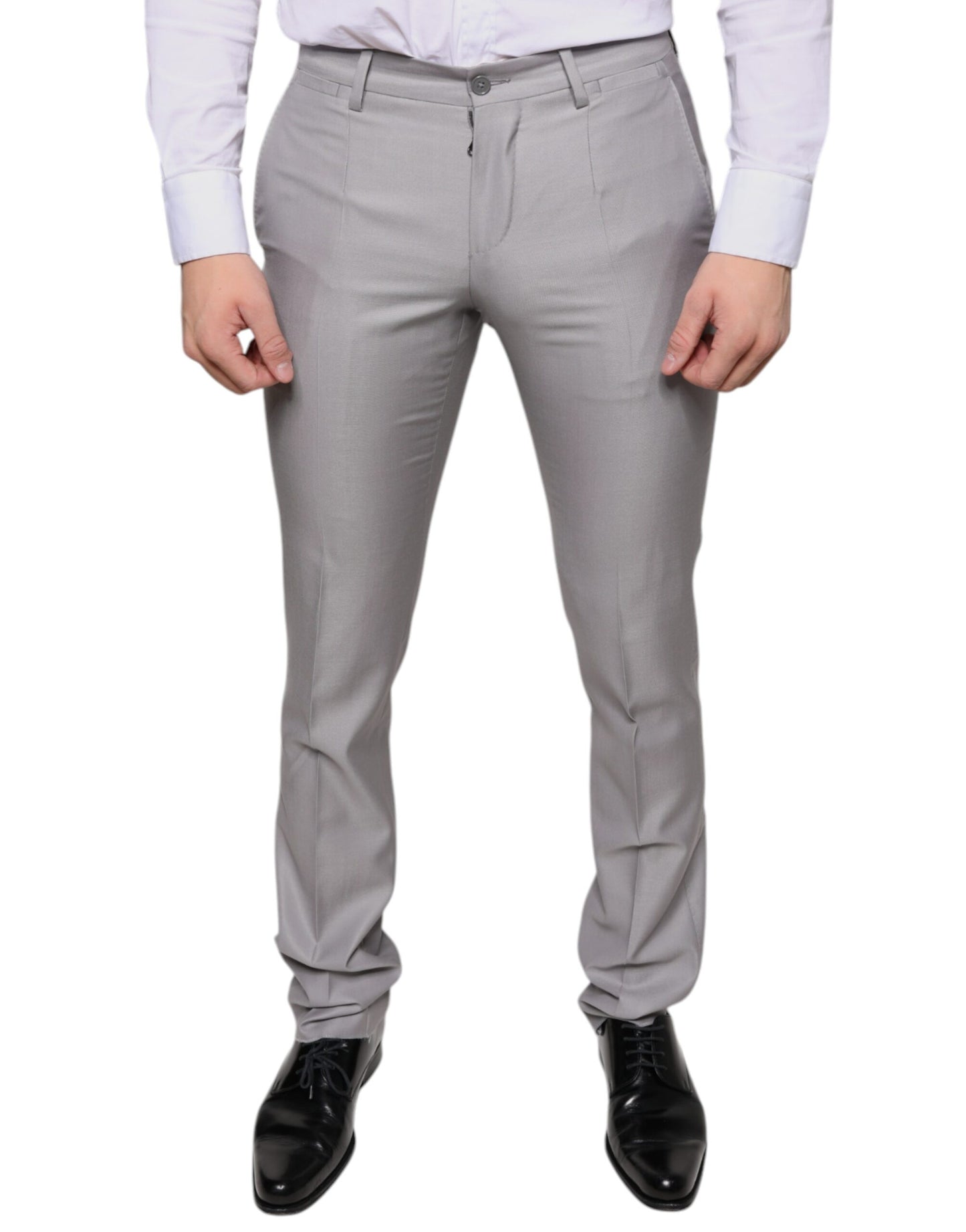 - Light Gray Wool Dress Pants