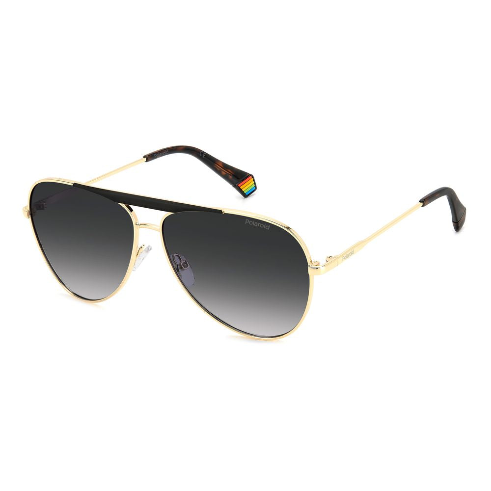 Polaroid Unisex Sunglasses – Black Metal Frame with Grey Lenses, 61mm