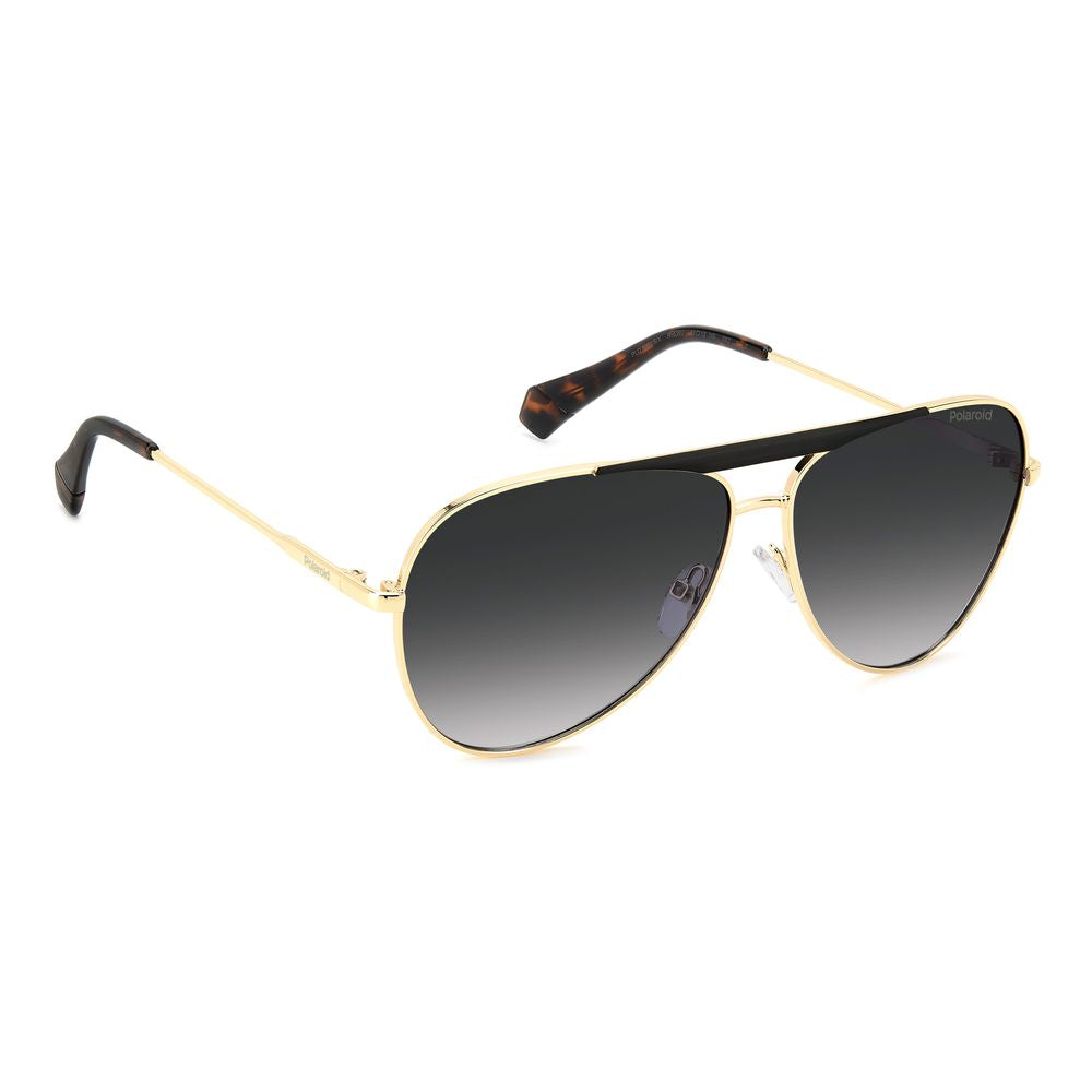 Polaroid Unisex Sunglasses – Black Metal Frame with Grey Lenses, 61mm