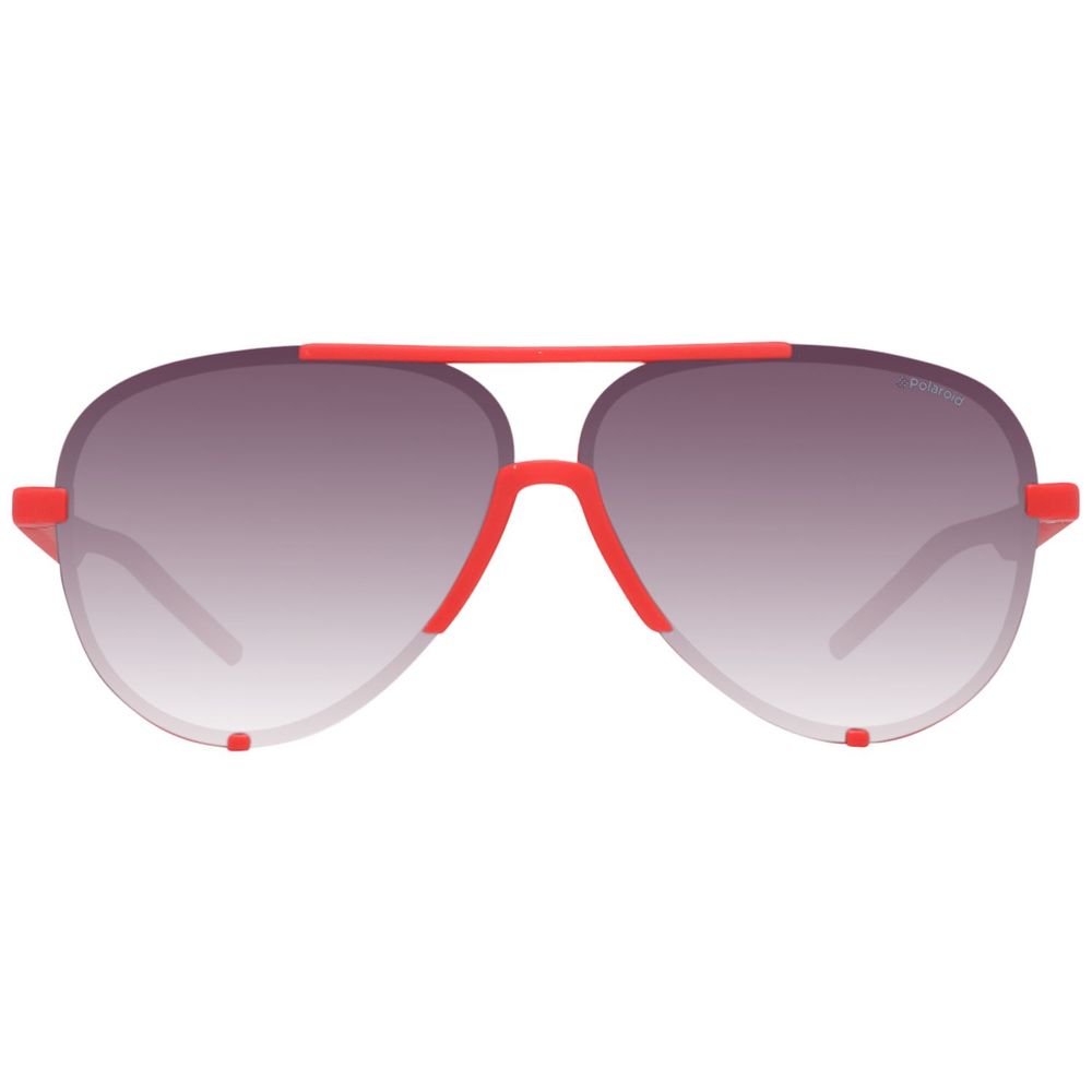 Polaroid Unisex Sunglasses – Bold Red Frame with Polarized Lenses, 60mm