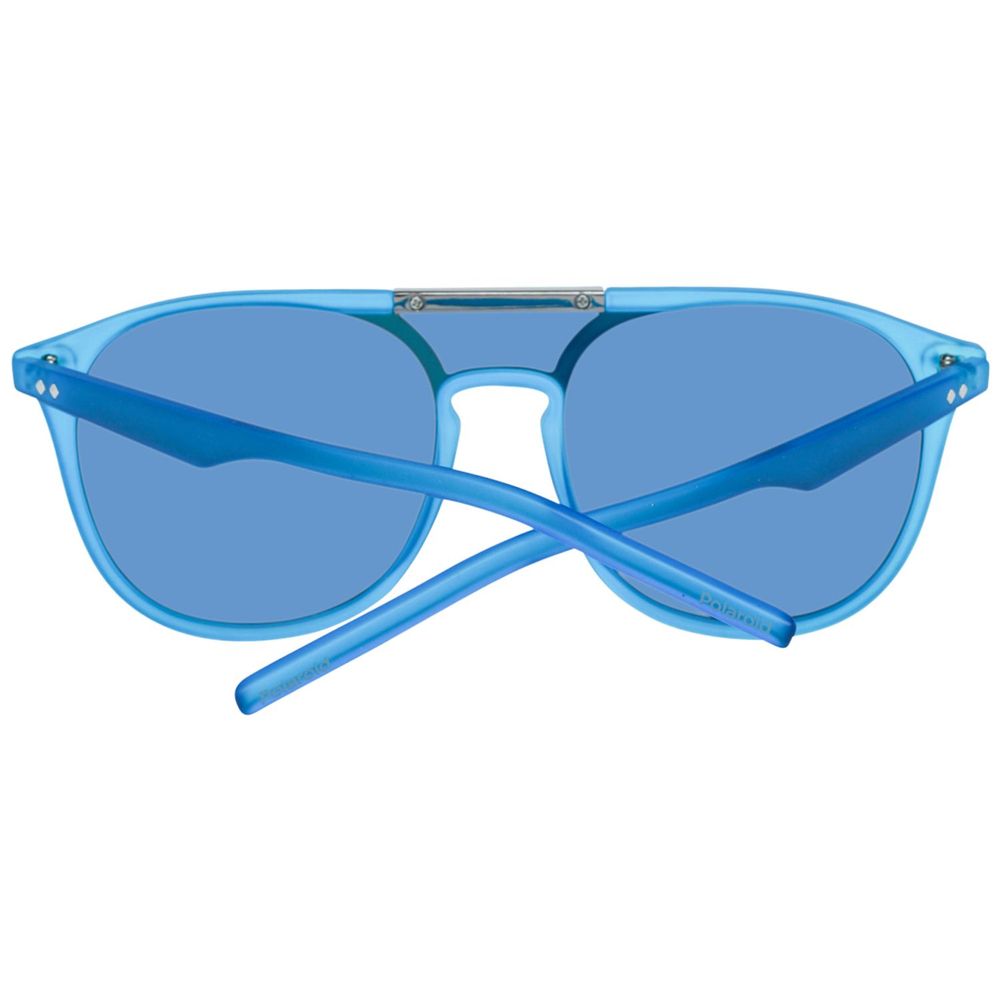 Polaroid Unisex Sunglasses – Blue Plastic Frame with Polarized Lenses, 99mm