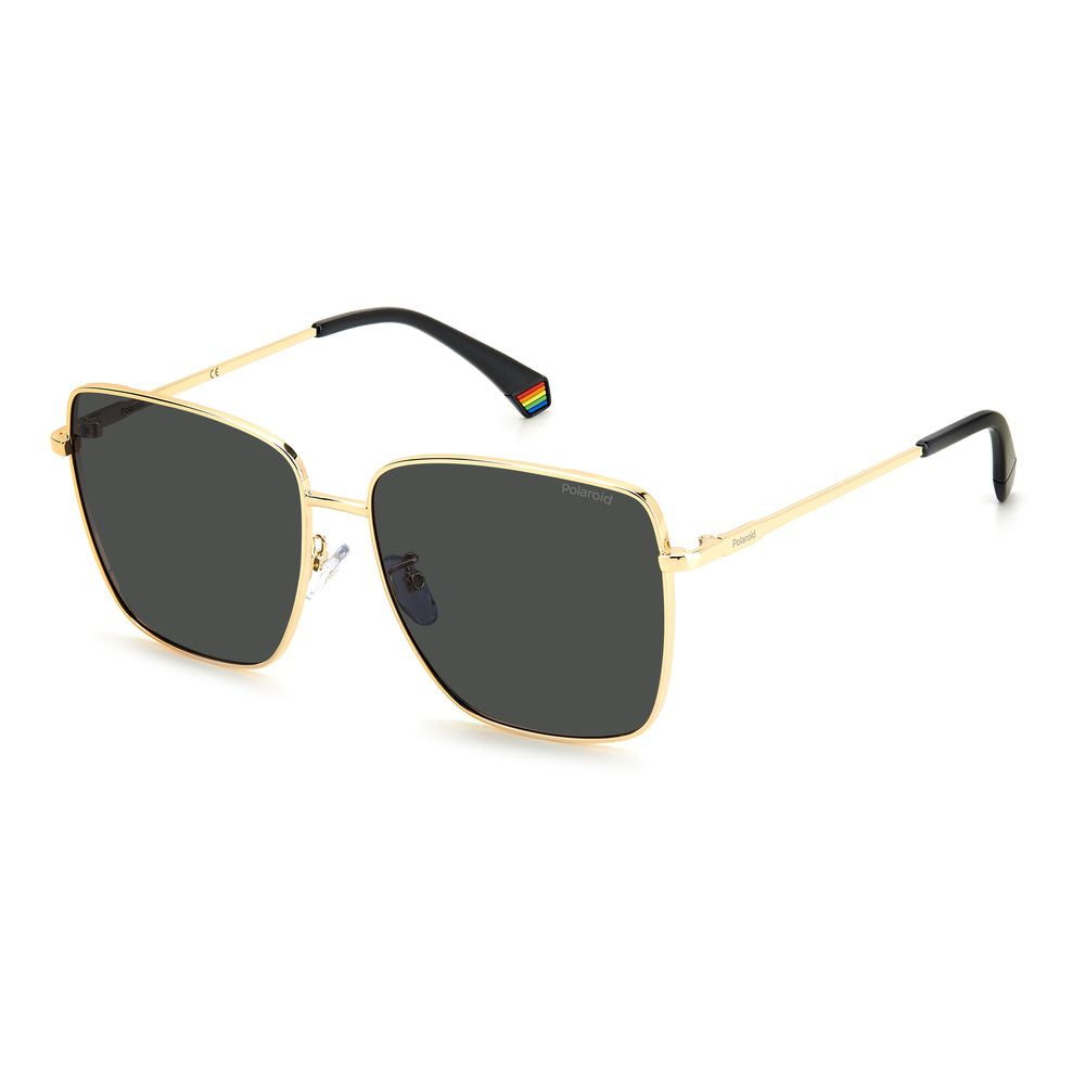Polaroid Women's Bicolor Metal Sunglasses – Gold & Black, 59mm