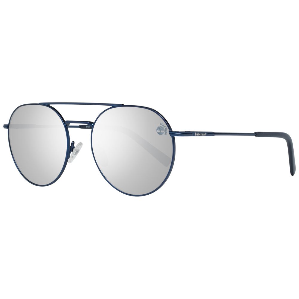 Timberland Unisex Metal Sunglasses – Blue Polarized Frame, 54mm