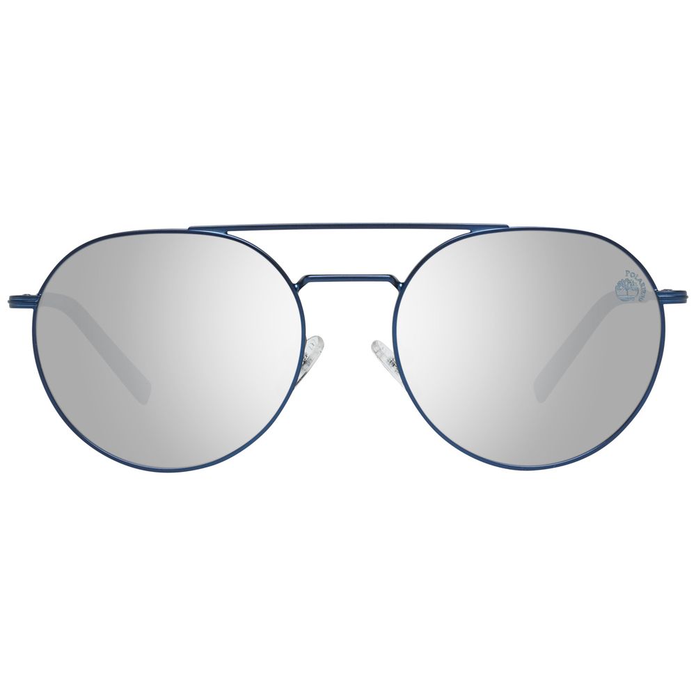 Timberland Unisex Metal Sunglasses – Blue Polarized Frame, 54mm