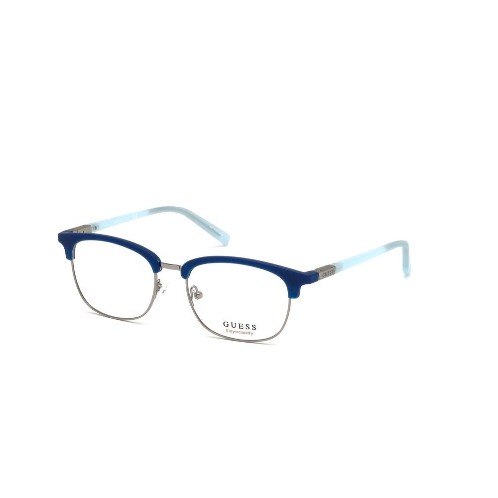 Guess Unisex Optical Glasses – Matt Blue Square Frame, 51mm