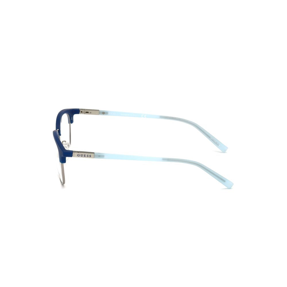 Guess Unisex Optical Glasses – Matt Blue Square Frame, 51mm