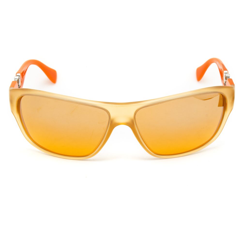 Police Unisex Sunglasses – Orange Injected Frame, Silver Mirrored Lenses