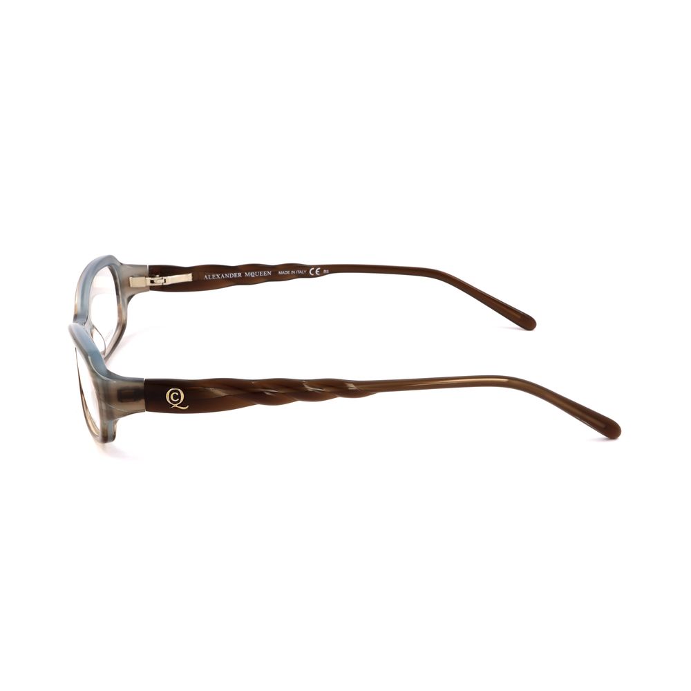 Alexander McQueen Brown Acetate Glasses – 52mm