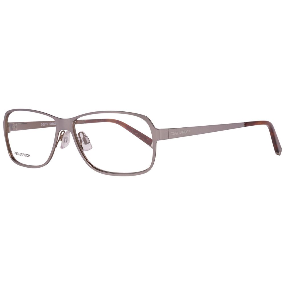 Dsquared² Designer Optical Frames - Square Full-Rim Gray Metal Glasses