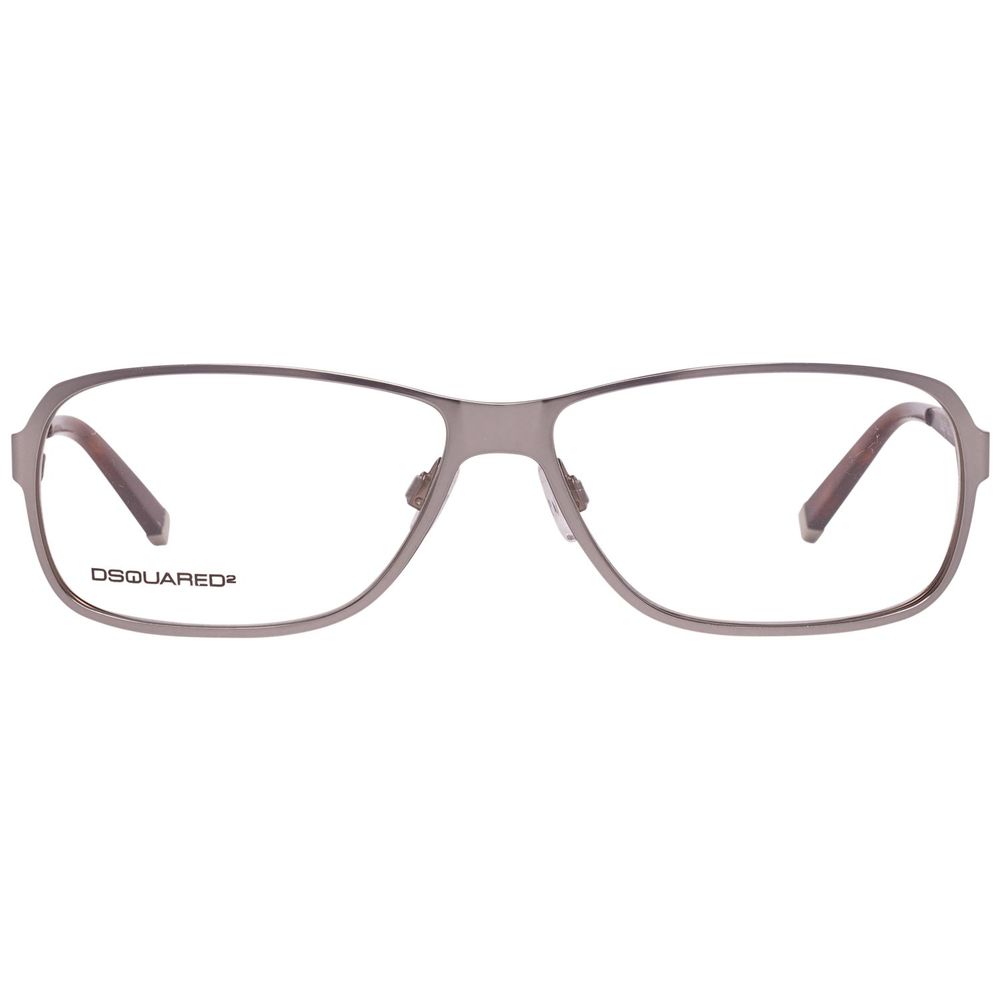 Dsquared² Designer Optical Frames - Square Full-Rim Gray Metal Glasses