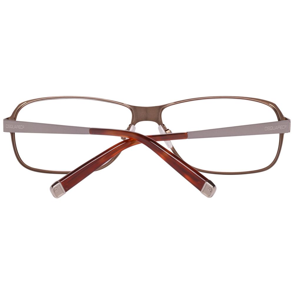 Dsquared² Designer Optical Frames - Square Full-Rim Gray Metal Glasses