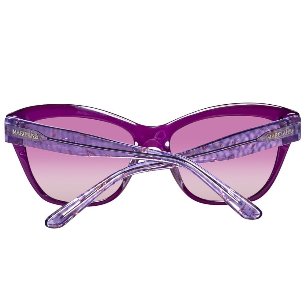 Marciano by Guess Women’s Sunglasses – Violet Acetate Frame, Smoke Mirror Lenses