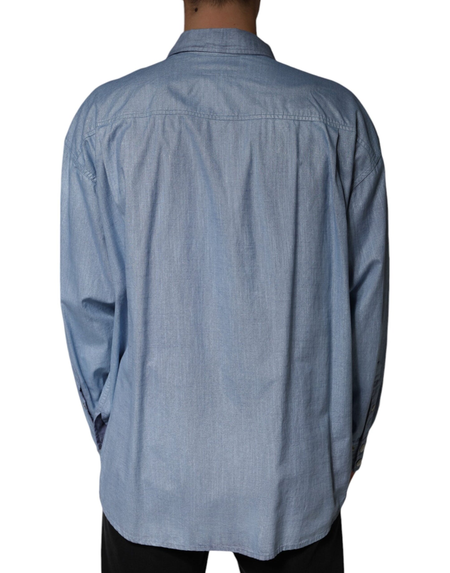 - Light Blue Cotton Button Down Casual Shirt