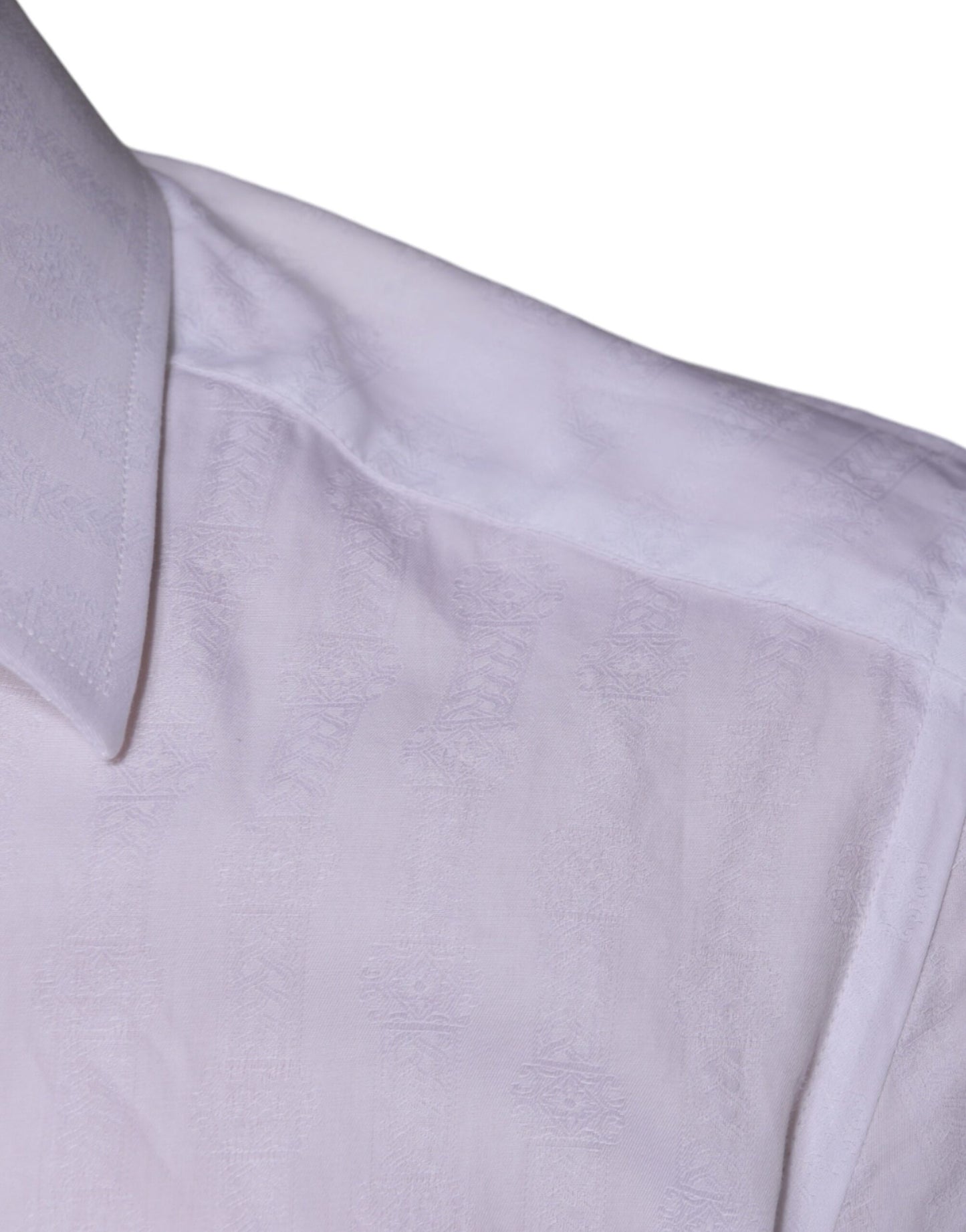 - White Cotton Men Dress GOLD Formal Shirt
