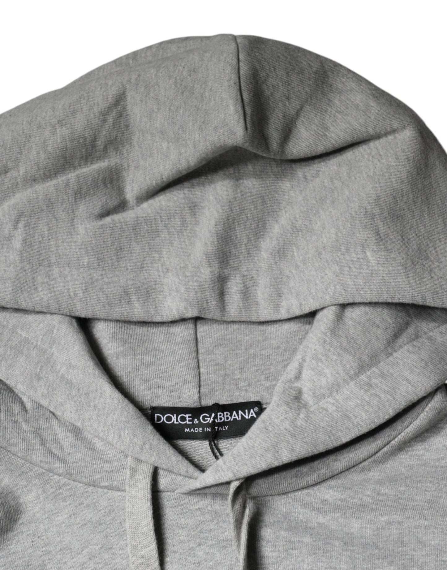 - Gray Cotton Logo Hooded Sweatshirt Sweater
