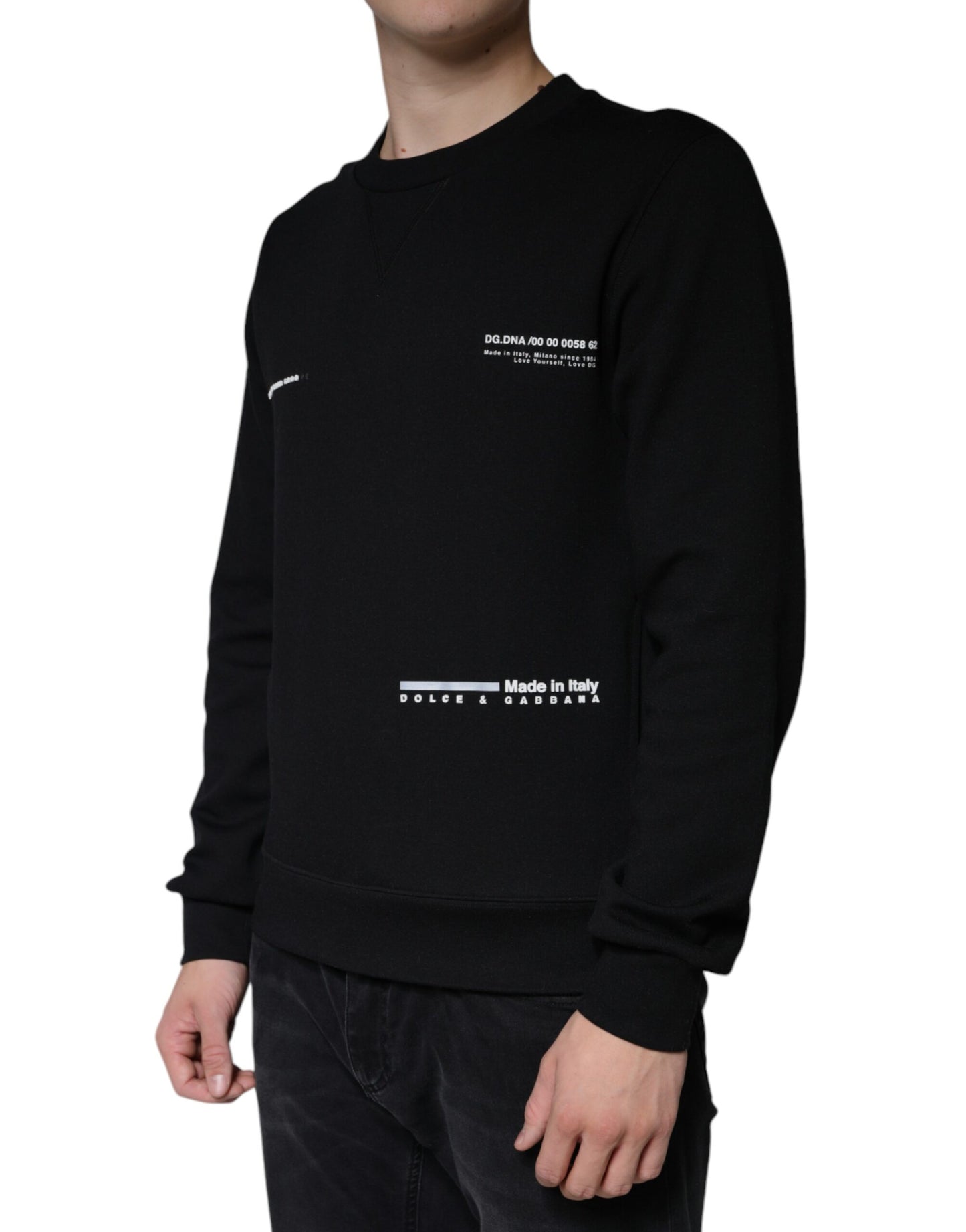 - Black Logo Print CrewNeck Sweatshirt Sweater