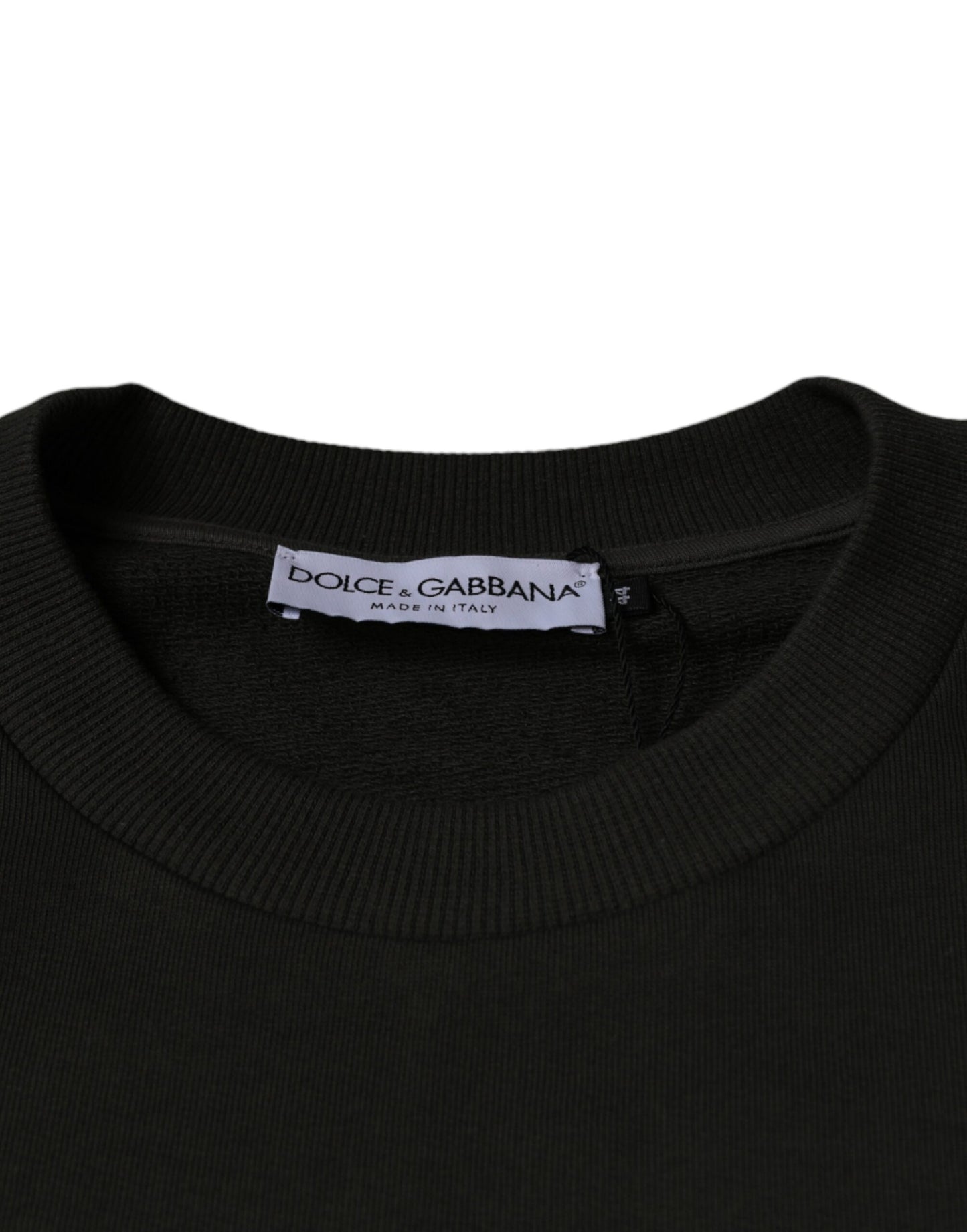 - Army Green DG Crown Crew Neck Pullover Sweater