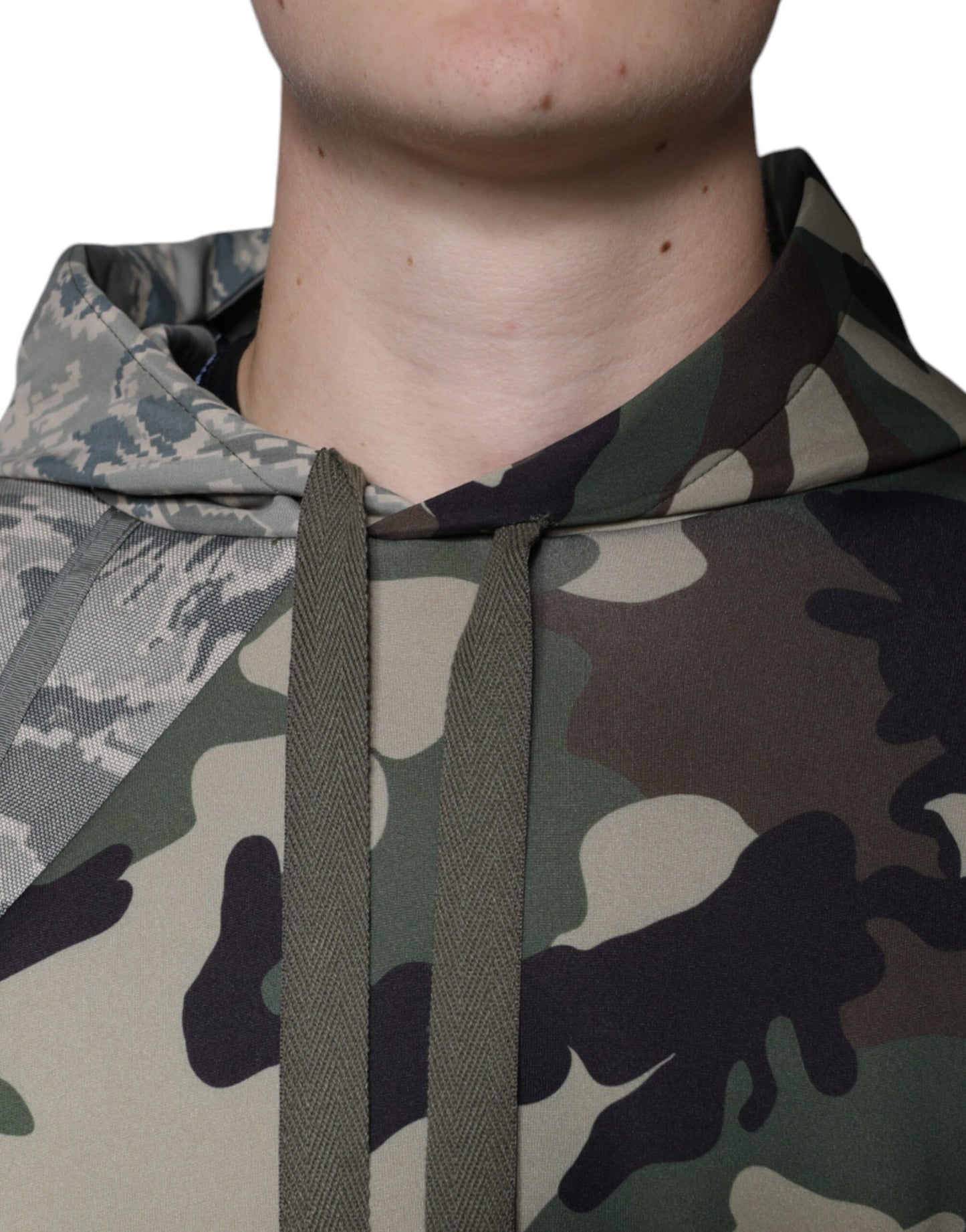 - Multicolor Camouflage Hooded Sweatshirt Sweater