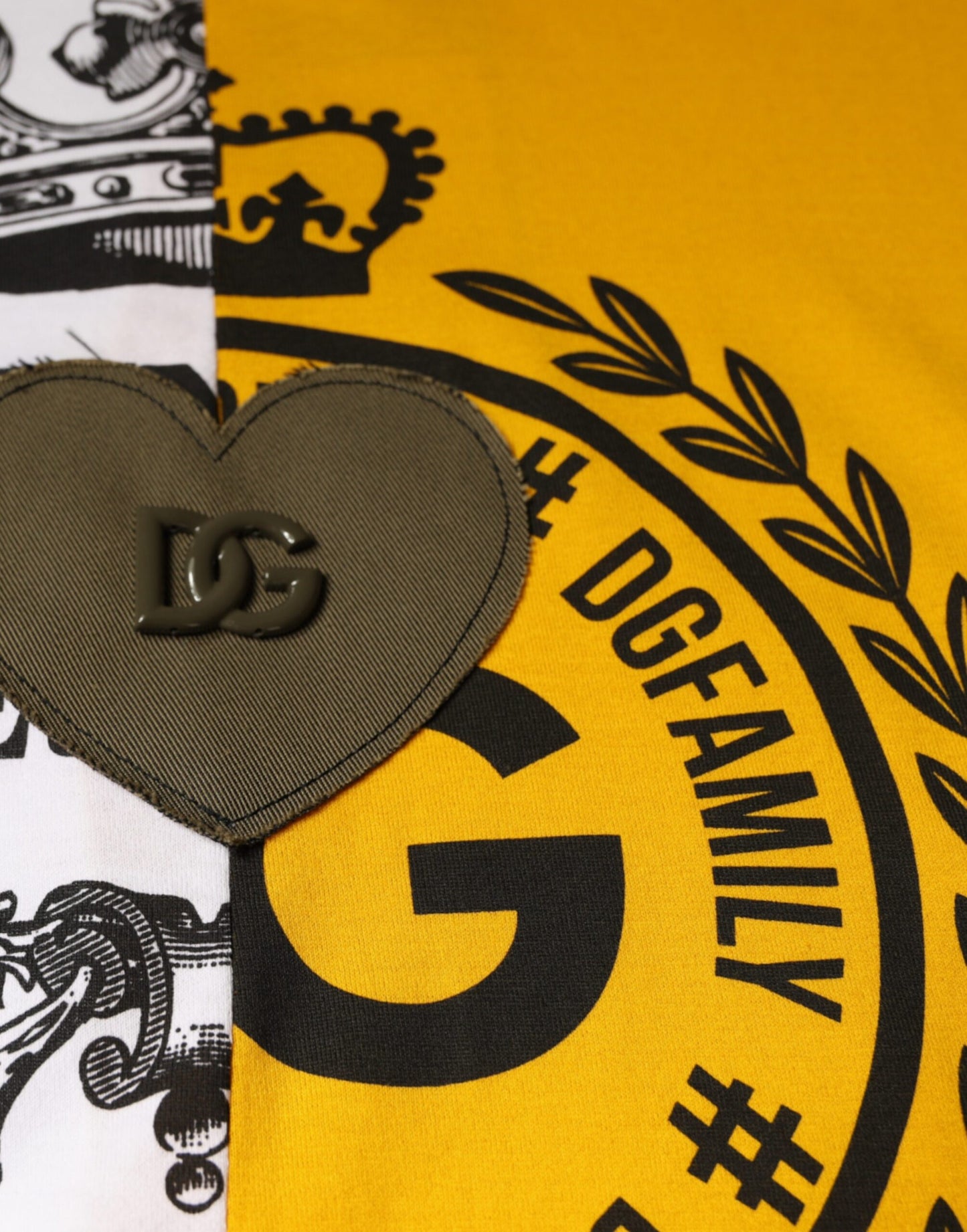 - White Yellow Logo Print Short Sleeve T-shirt