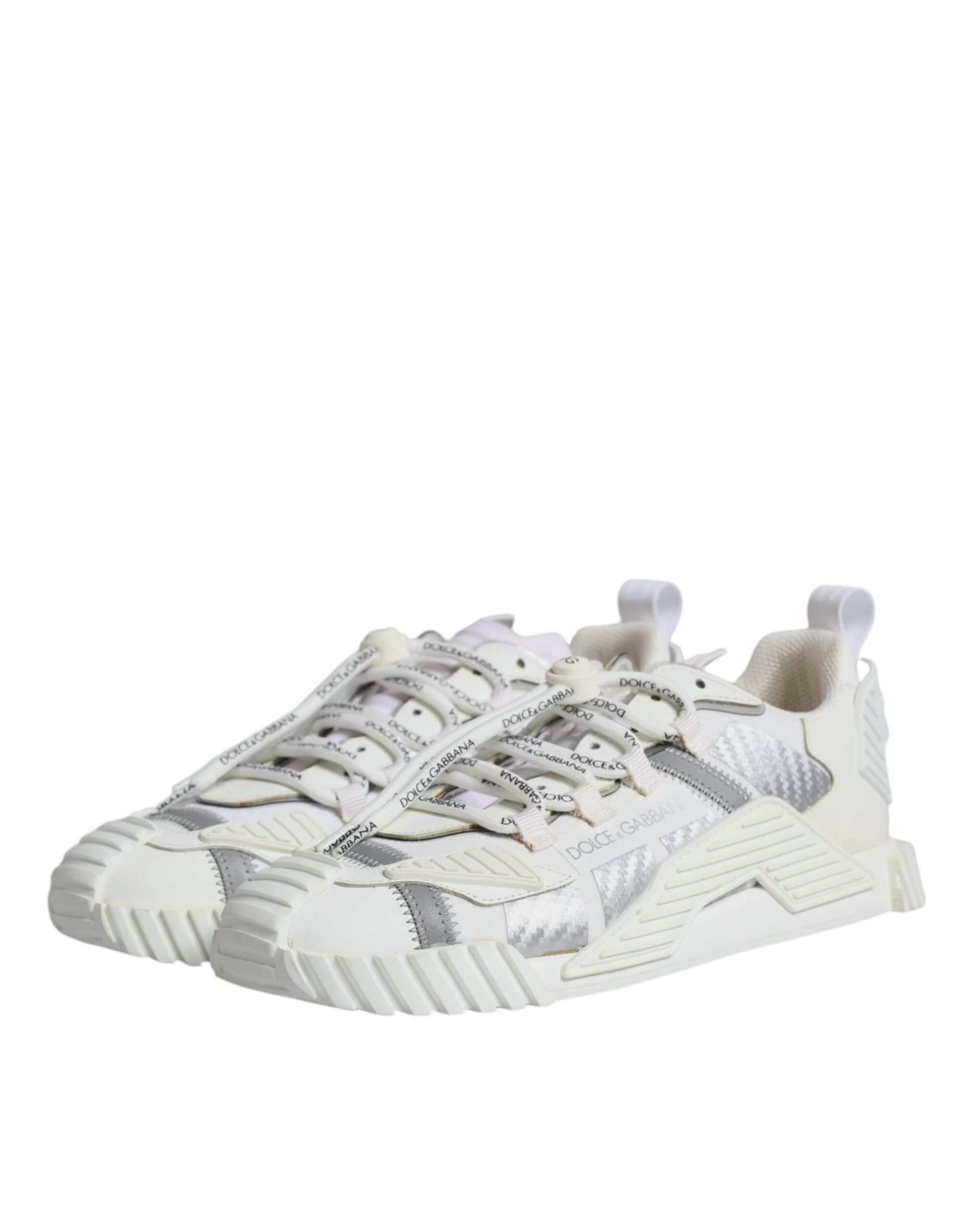 Dolce & Gabbana White Lace Up Low Top NS1 Sneakers