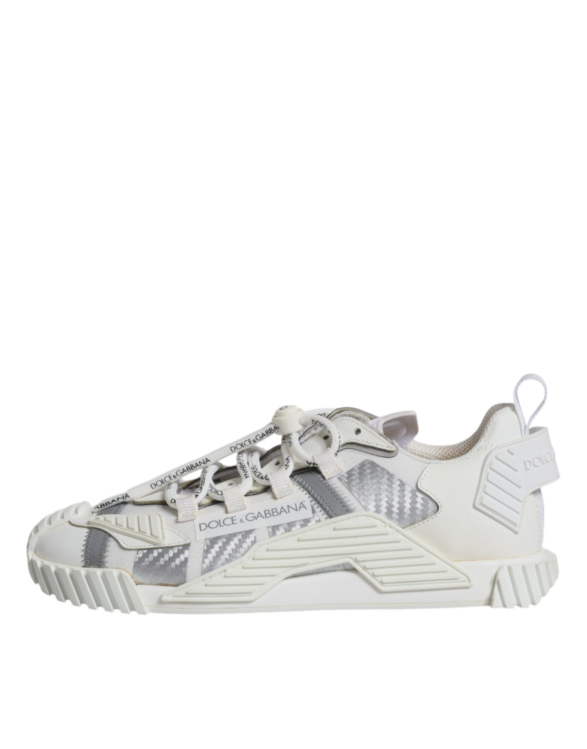 Dolce & Gabbana White Lace Up Low Top NS1 Sneakers