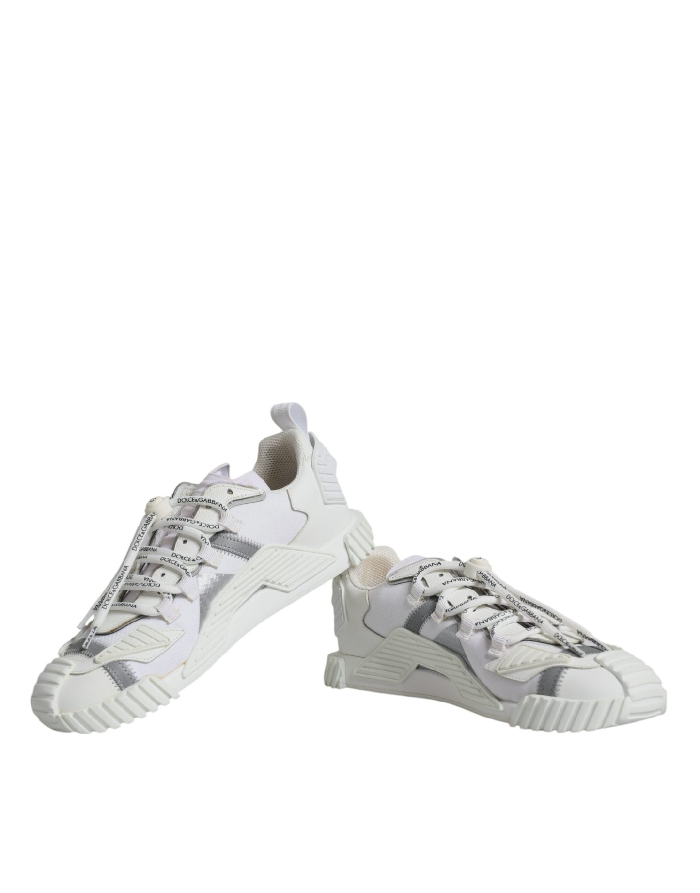 Dolce & Gabbana White Lace Up Low Top NS1 Sneakers