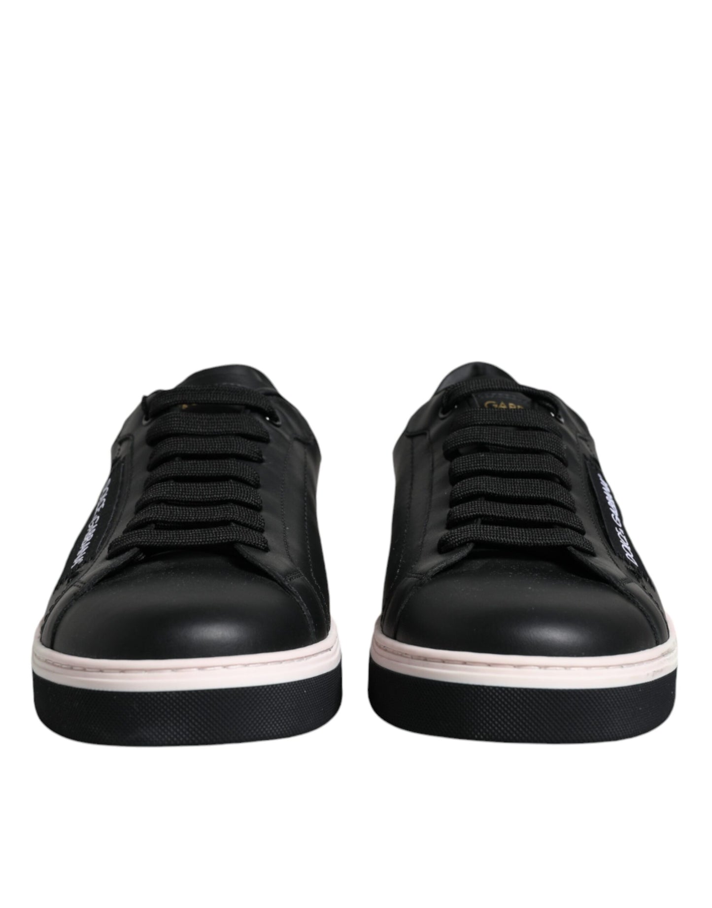- Black Leather Low Top Men Sneakers Shoes