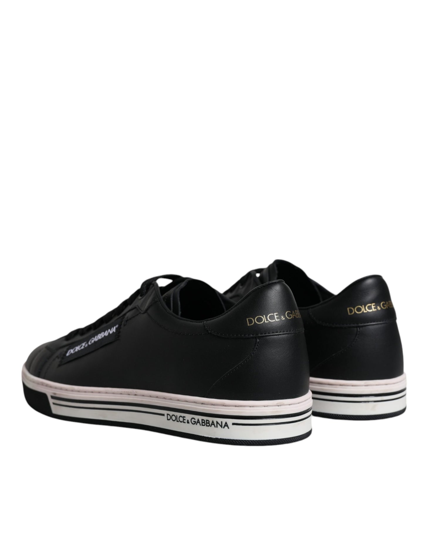 - Black Leather Low Top Men Sneakers Shoes