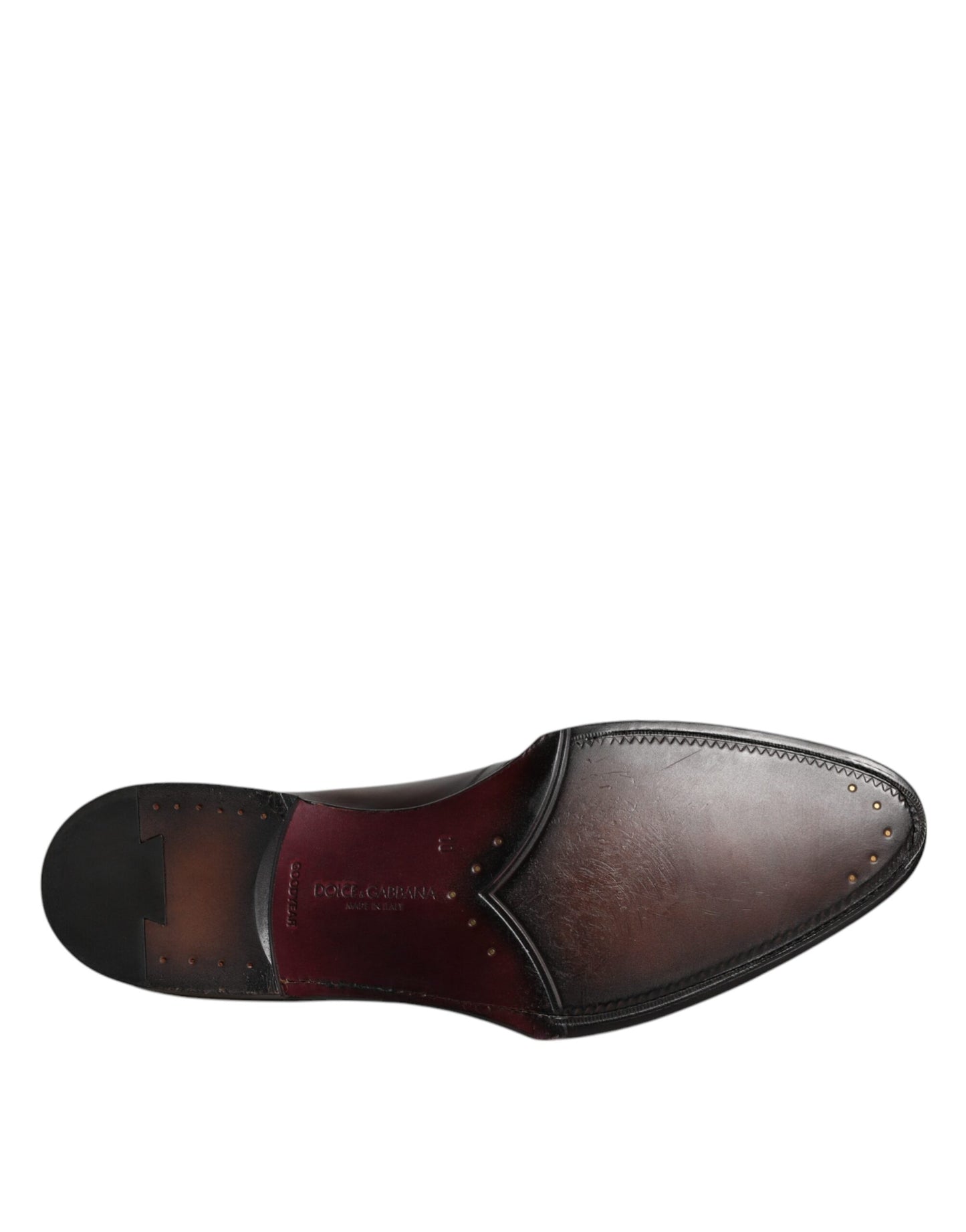Dolce & Gabbana Black Leather Lace Up Men's Derby Formal Shoes