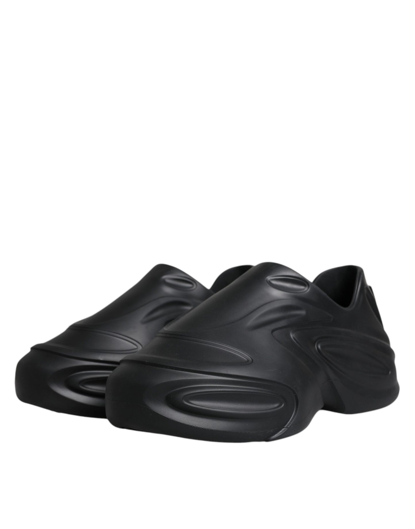 - Black Foiled Rubber Toy Low Top Sneakers Shoes