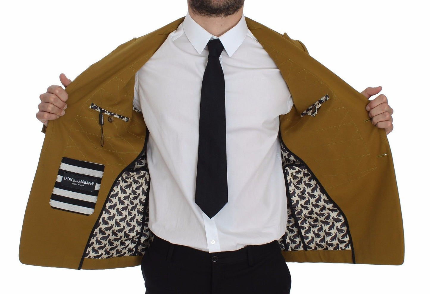 - Elegant Yellow Cotton Blend Casual Blazer