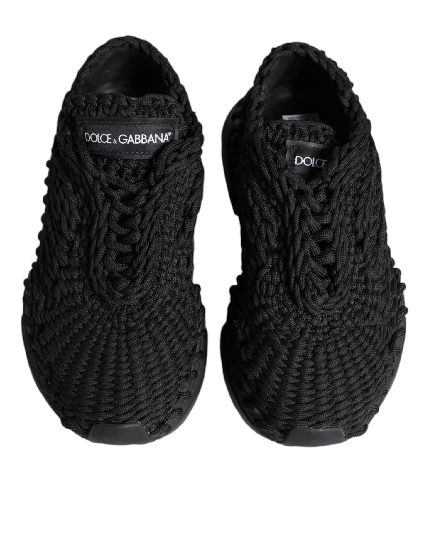 Dolce & Gabbana Black Knitted Daymaster Sneakers