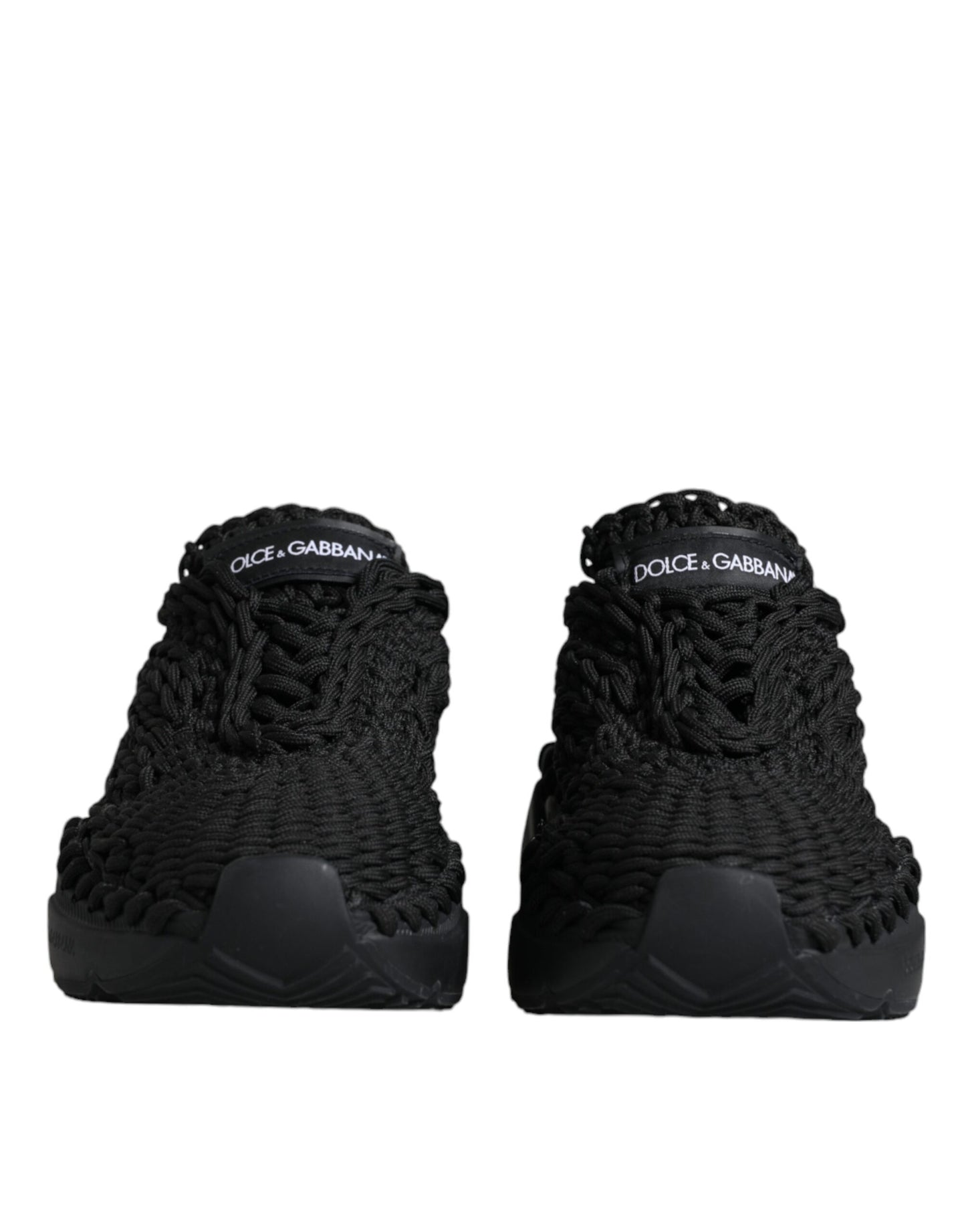 Dolce & Gabbana Black Knitted Daymaster Sneakers