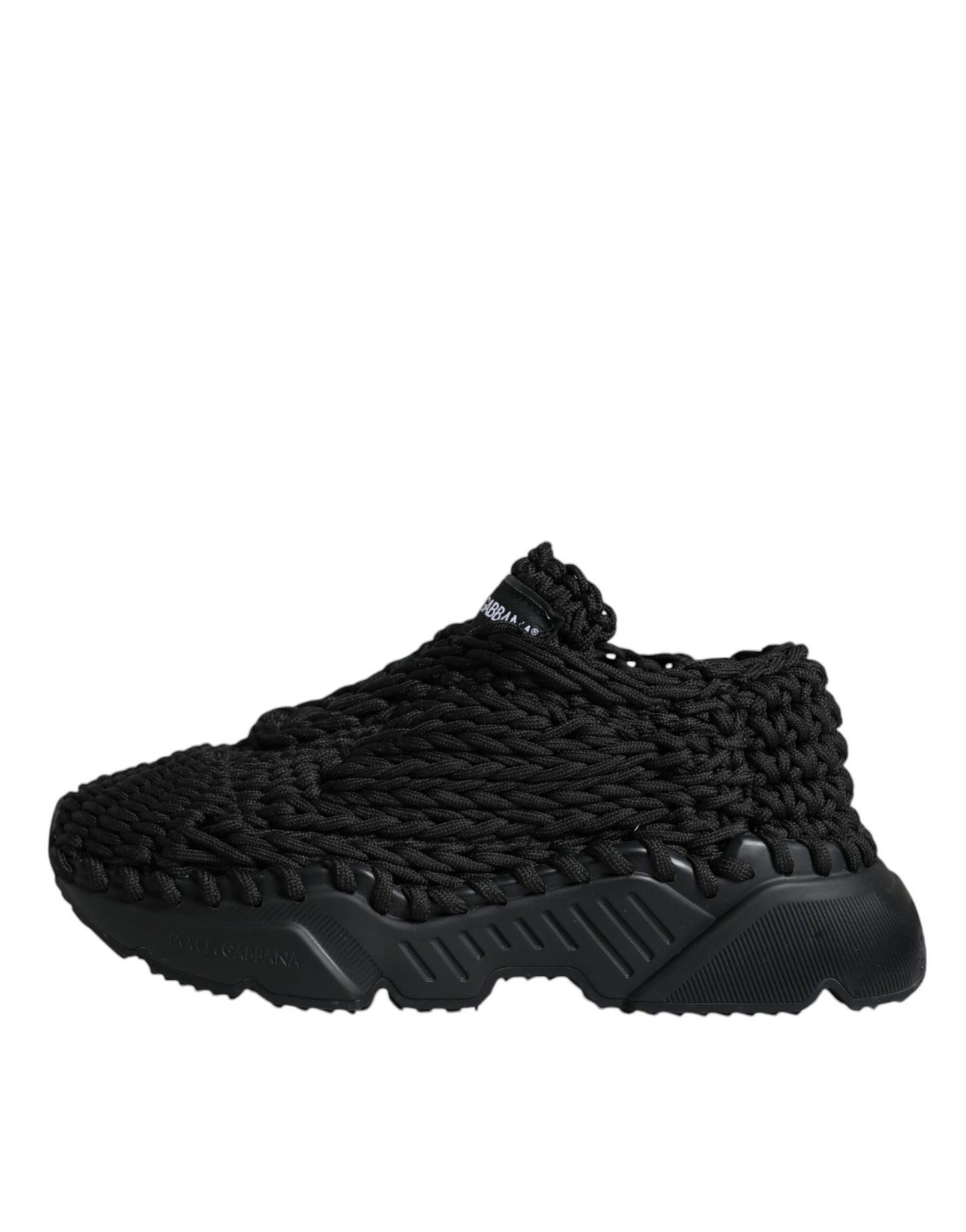 Dolce & Gabbana Black Knitted Daymaster Sneakers