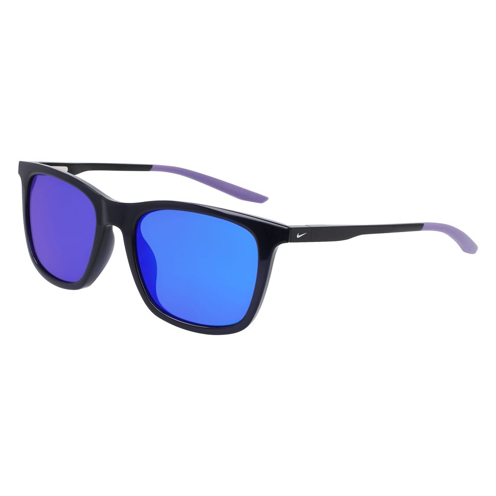 Nike Unisex Injected Sunglasses – Black Frame with Mirror Blue Lenses, 54mm