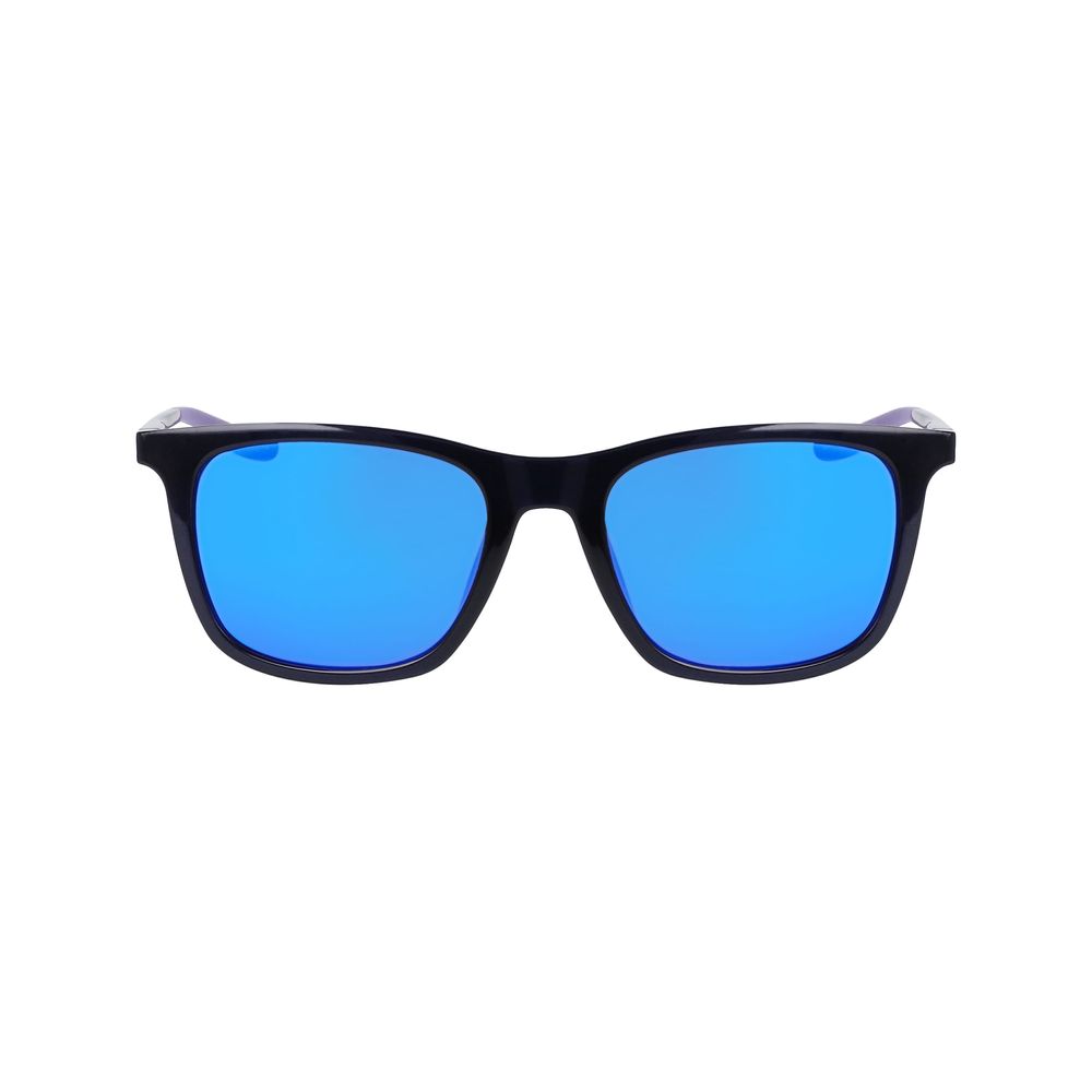 Nike Unisex Injected Sunglasses – Black Frame with Mirror Blue Lenses, 54mm