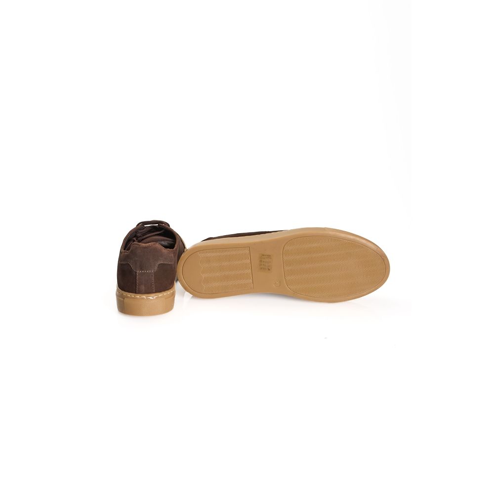 Brown Calfskin Low Sneakers